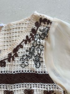 Off White Bohemian Top Size S-M
