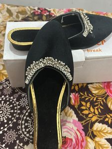 Black Embellished Bellies