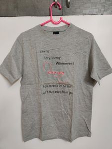 Grey colour Printed t-shirt