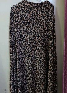 Animal Print Satin Skirt