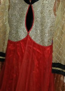 Elegant Maroon Embellished Dress