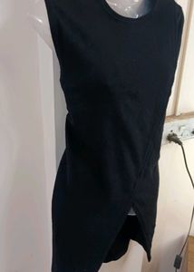 Blck Sleeveless Fitted Bodycon