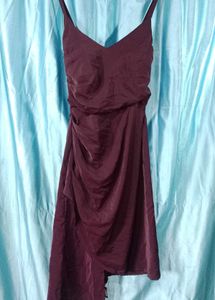 Elegant Burgundy Dress