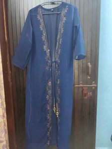 Navy Blue Embellished Party Wear Dress
