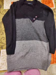 Striped Button Sweater