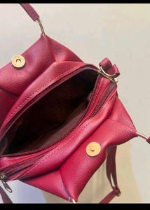 Maroon Handbag With Sling