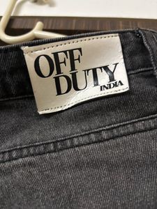 OFF DUTY Wide Leg Denim Jeans (black Washed)