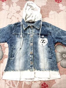 Denim Jacket With Cap