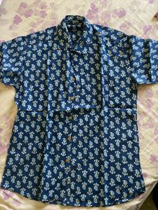 Blue Floral Print Shirt