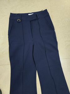 Flared Navy Blue Trouser