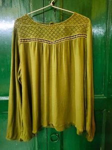 Max olive green full sleeve top