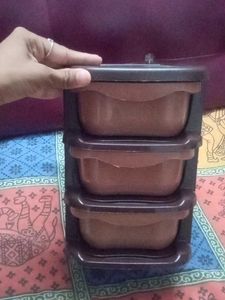 3-Drawer Brown Storage Unit