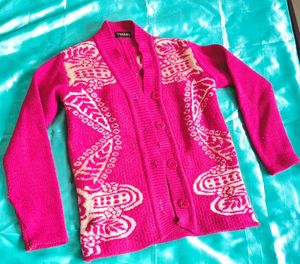 Vintage Pink Knit Cardigan