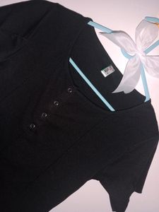 Button Up Inverted Stitch Top