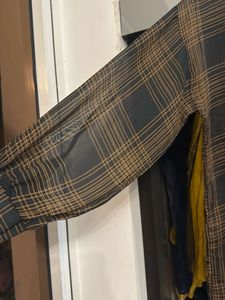 Brown Plaid Button-Down Shirt