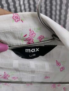 Floral White Partywear Top