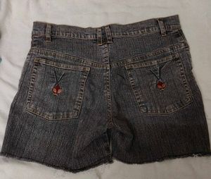 Vintage Embroidered Denim Shorts