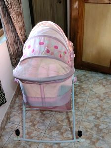 Bassinet Cum Rocker With Storage Basket
