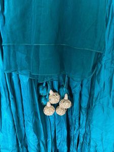Green Lehenga With Net Dupatta