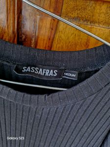 Sassafras Black Midi Dress