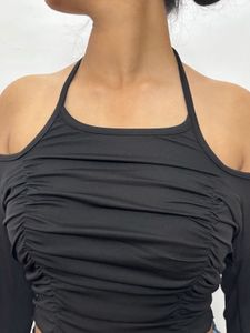 Chic Black Cold Shoulder Top