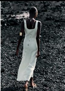 Cream Cutout Maxi Dress