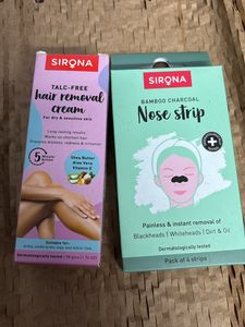 Hair Remover Cream And Nose Strips Combo