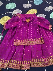 Elegant Purple Ethnic Skirt