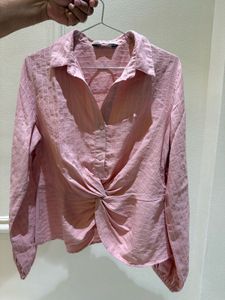 Pink Button-Down Top