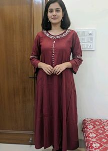 Elegant Maroon Gown