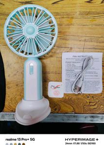 Portable Hand Fan 2 Speed Mode With Charging Cable