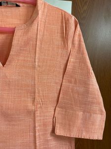 Soch Peach High-Low Kurta – Size M