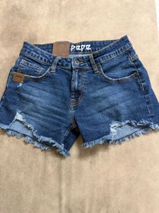 Ripped Denim Shorts