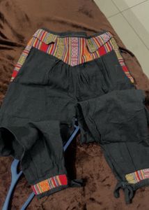 White Printed Kurta With Pant