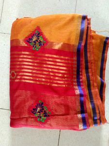 Elegant Embroidered Sari
