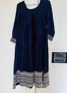 Navy Dotted Tunic Dress