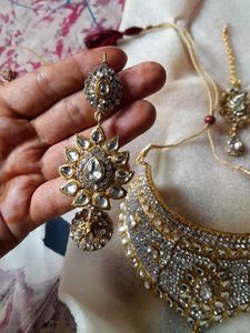Heavy wedding golden  jwellery set