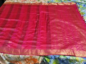 Pink Pure Kanchipuram Silk Saree