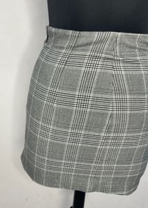Grey check skirt
