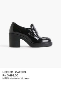 H&amp;M Black Heeled Loafers