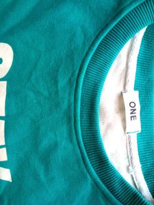 WOMEN&#39;S TEAL GREEN SWEATSHIRT BY ONE – PREMIUM FUR
