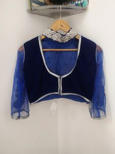 Velvet Collar Blouse