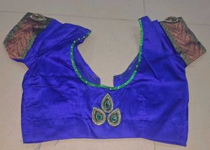 Elegant Blue &amp; Green Saree