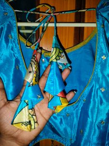 Blue Readymade Saree Blouse