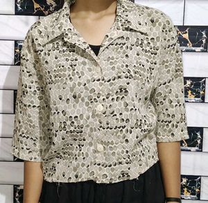 Patterned Button-Down Top