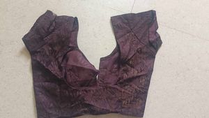 Net Saree With Stitched Blouse