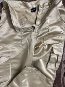 Satin Cargo Pants