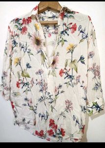 Floral Print Button-Down Shirt