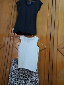 Combo Of Three Branded Top N Capri