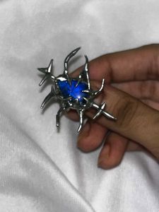 Soldered Punk Blie Stone Ring